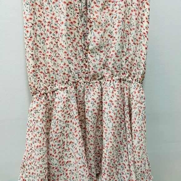 Aakaa Floral Tiered Open Back Dress. Size Medium - Picture 3 of 6